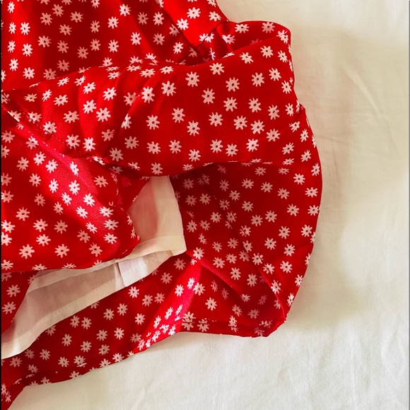 NWT Princess Polly Red Floral Tiered Dress - Picture 4 of 6